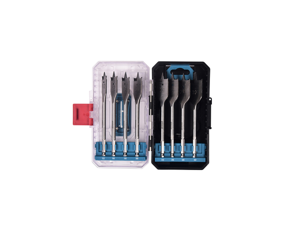 Assortiment de 8 mèches plates hexagonales à bois - Erbauer - Brico Dépôt