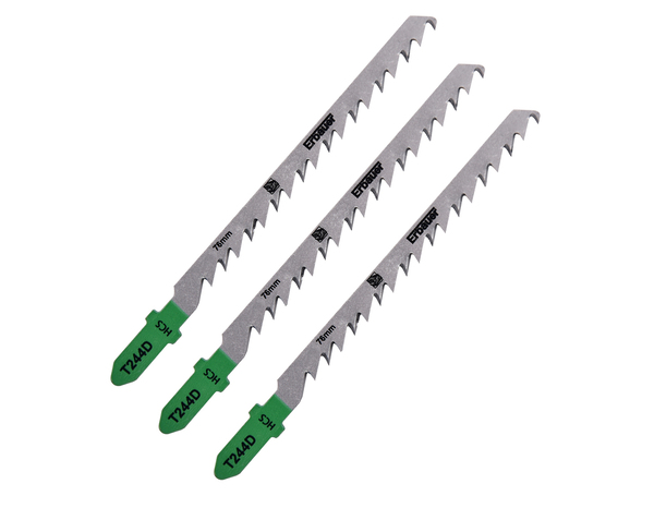 Lot de 3 lames de scie sauteuse pour le bois t244d, Diam.5-50 mm - Erbauer - Brico Dépôt