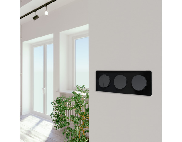 Double interrupteur va-et-vient "Odace" anthracite - Brico Dépôt