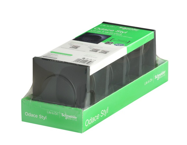 Lot de 5 interrupteurs va-et-vient complet "Odace" anthracite - Brico Dépôt