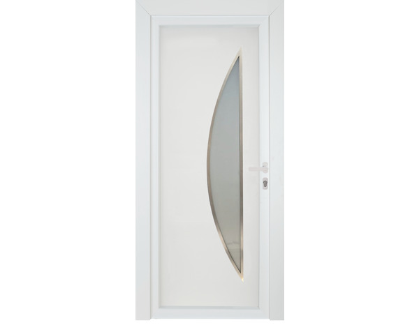 Porte entrée PVC blanc "Ferla" H. 215 x l. 90 gauche - Brico Dépôt