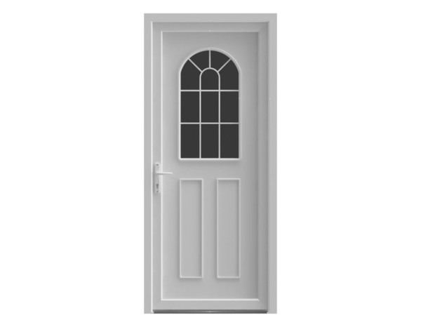 Porte entrée PVC blanc "Ogus" H. 215 x l. 90 droite - Brico Dépôt