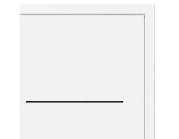 Porte d'entrée aluminium blanc "Mahe" H. 215 x l. 90 gauche - GEOM - Brico Dépôt