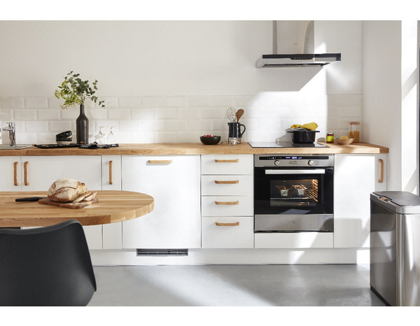 Façade 1 porte 40cm "Dorice" blanc brillant - L. 39.7 x H. 71.5cm - Cooke and Lewis - Brico Dépôt