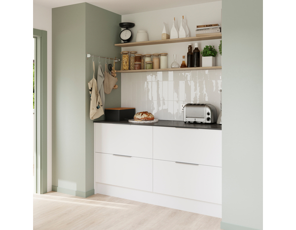 Façade 1 porte "Balsamita" blanc l.14,7 x h.71,5 cm - GoodHome - Brico Dépôt