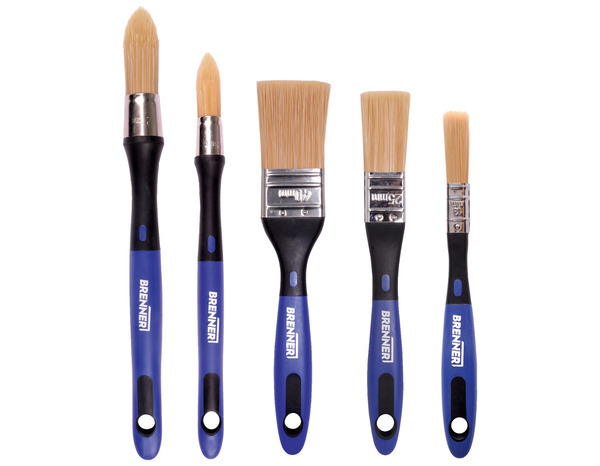 Ensemble de pinceaux 5 pieces toutes peintures - Brenner - Brico Dépôt