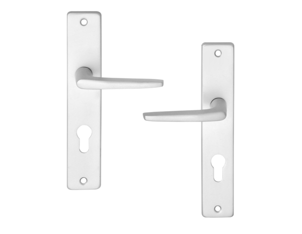 Poignée de porte "Cyriac" avec trou pour cylindre - Entraxe 195 mm - Cooke and Lewis - Brico Dépôt