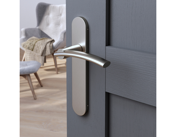 Poignée de porte "Lyderic" sans trou - Entraxe 195 mm - Cooke and Lewis - Brico Dépôt