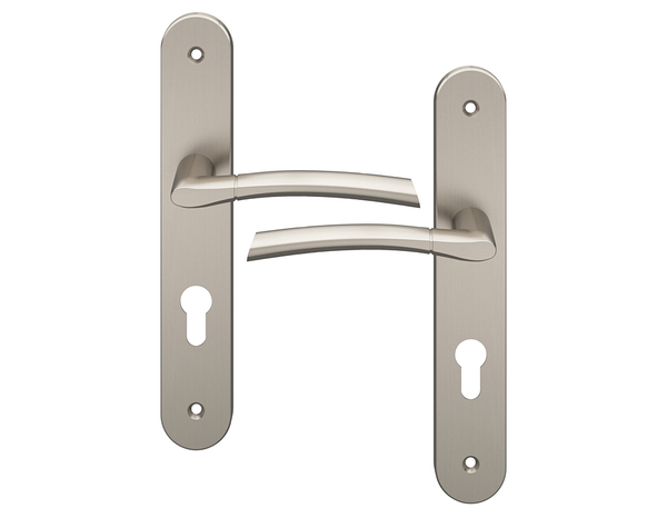 Poignée de porte "Helmic" avec trou pour cylindre - Entraxe 195 mm - Cooke and Lewis - Brico Dépôt