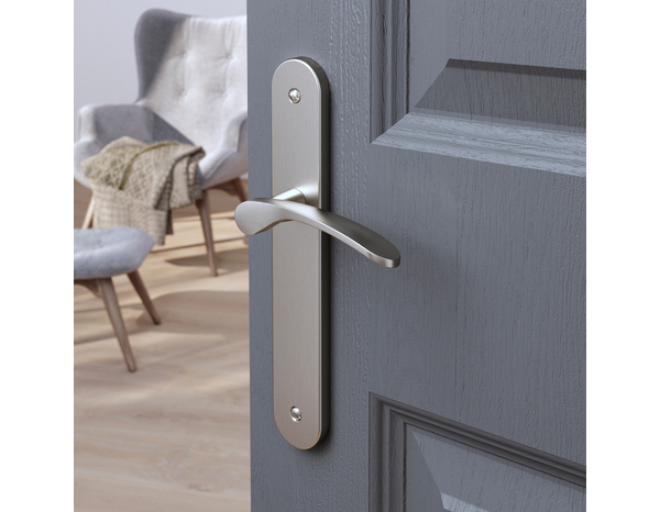 Poignée de porte "Loric" sans trou - Entraxe 195 mm - Cooke and Lewis - Brico Dépôt