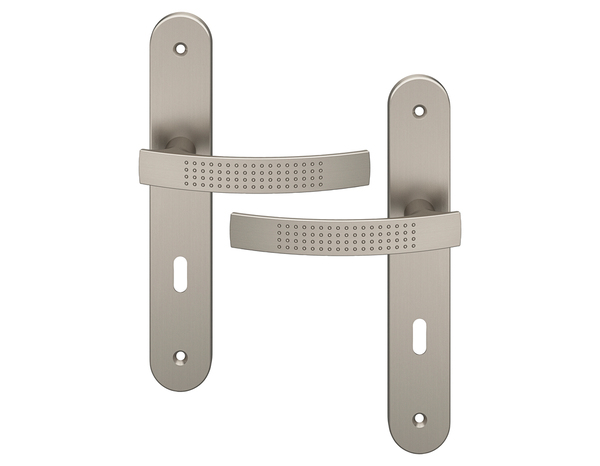 Poignée de porte "Edric" avec trou pour clé - Entraxe 195 mm - Cooke and Lewis - Brico Dépôt