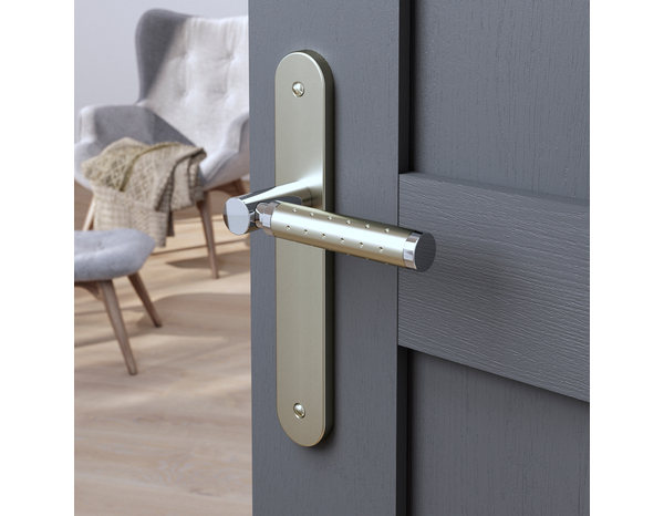 Poignée de porte "Bernice" sans trou - Entraxe 195 mm - Cooke and Lewis - Brico Dépôt