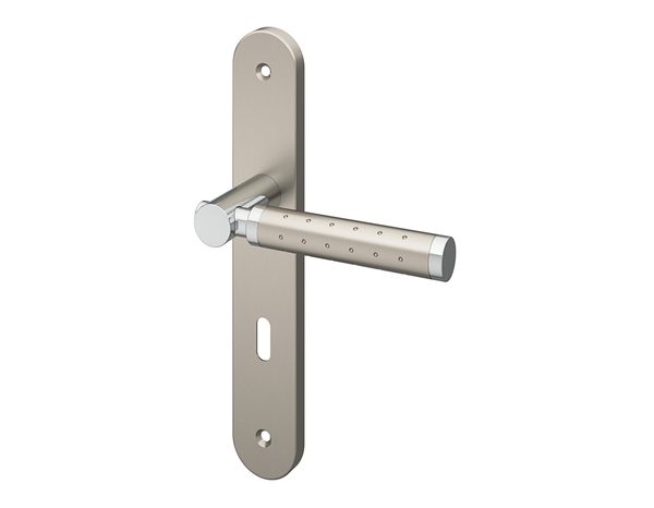 Poignée de porte "Bernice" avec trou pour clé - Entraxe 195 mm - Cooke and Lewis - Brico Dépôt