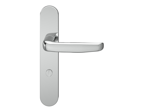 Poignée de porte "Goderic" avec serrure à condamnation - Effet chromé - Entraxe adaptable 165-195 mm - Cooke and Lewis - Brico Dépôt