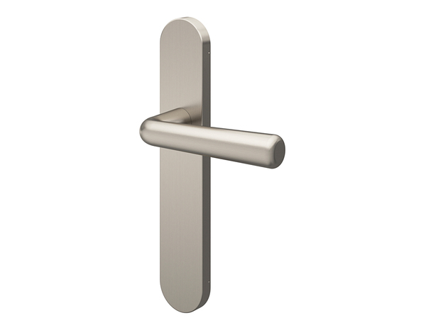 Poignée de porte "Derenic" sans trou - Effet nickel - Entraxe adaptable 165-195 mm - Cooke and Lewis - Brico Dépôt