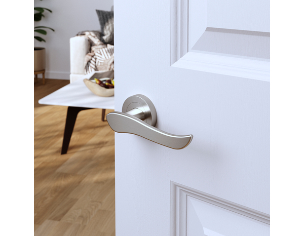 Poignée de porte sur rosace "Arcles" sans trou - Cooke and Lewis - Brico Dépôt