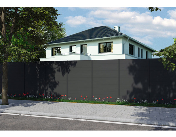 Lame aluminium gris H. 20 x L. 183 x EP. 2,4 cm "Almo" - Brico Dépôt