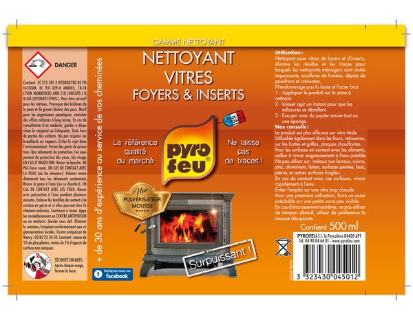 NETTOYANT INSERTS CHEMINEES PULV 500 ML