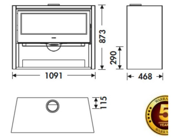 Poêle à bois " Panadero Arpège" Ecodesign - Panadero - Brico Dépôt
