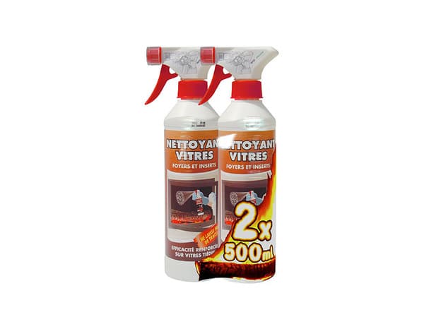Nettoyants pour vitres foyers et inserts 500 ml par 2 PYROFEU, 326603, Chauffage Climatisation et VMC