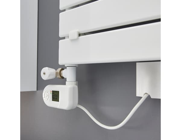 Sèche-serviettes électrique à inertie fluide De'Longhi Ghibli blanc 700W +  soufflerie 1000W