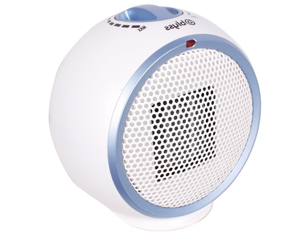 Mini radiateur soufflant 300w blanc/gris - Blyss - Brico Dépôt