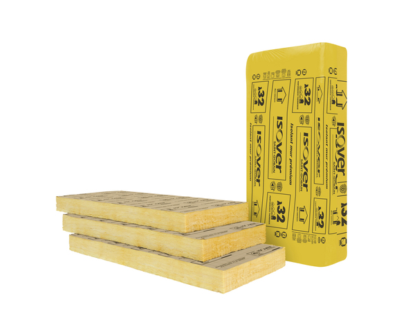 Laine de verre 75mm mur 32 R:2,35, 1,35m x 0,6m - 10 panneaux Kraft - Isover - Brico Dépôt