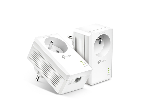 Kit CPL AV1000 Gigabit Ethernet avec prise gigogne - Brico Dépôt