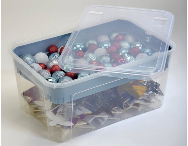 Boite de rangement avec plateau 43 L - Brico Dépôt