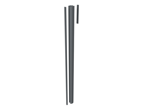Poteau aluminium H. 240 x L. 10 x P. 10 "Almo" - Brico Dépôt