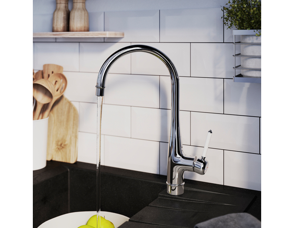 Mitigeur évier de cuisine "Torote" - Argent - Cooke and Lewis - Brico Dépôt