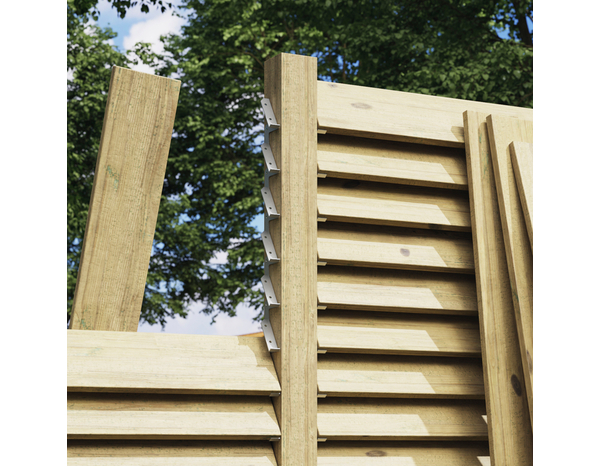 Adaptateur de clôture vénitienne - H. 58 x L. 8 x l. 2,5 x EP. 0,2 cm - Marque BLOOMA - Brico Dépôt