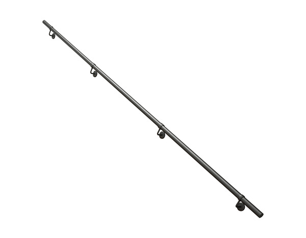 Kit main courante arrondie métal noir - Brico Dépôt