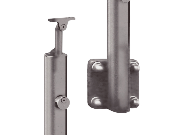 Poteau latéral aluminium "Jorun" ⌀4,3 cm x H. 113,7 cm - Brico Dépôt