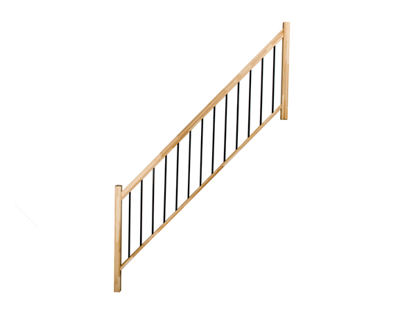 Balustrade tubes verticaux tournant en hêtre "Fineas" escalier 1/4 - Brico Dépôt