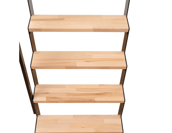 Escalier gain de place noir en hêtre massif "Loky" - Brico Dépôt