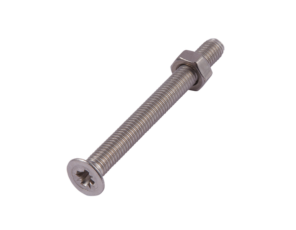 Sachet de 15 boulons tête fraisée Posidriv 5 x 30 mm acier inoydable A4 - Brenner - Brico Dépôt