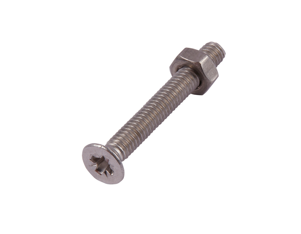 Sachet de 50 boulons tête fraisée Posidriv 4 x 30 mm acier inoydable A2 - Brenner - Brico Dépôt