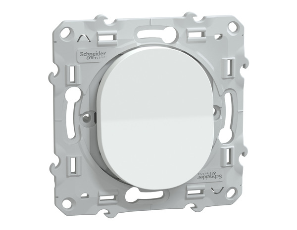 Interrupteur va et vient OVALIS blanc bornes automatiques - 10 A - Brico Dépôt