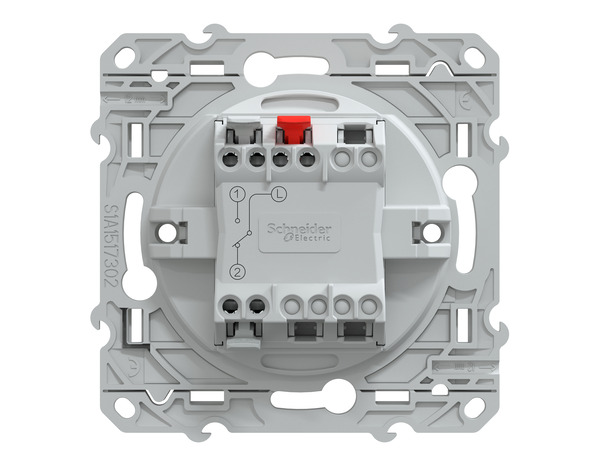 Interrupteur va et vient OVALIS blanc bornes automatiques - 10 A - Brico Dépôt
