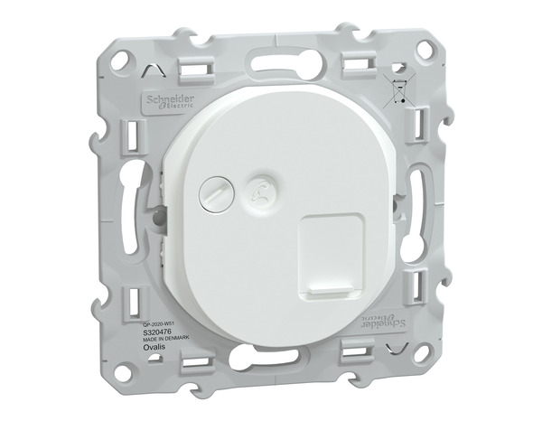 Prise Ethernet RJ45 "Ovalis" blanc - Grade 3 - Cat 6 STP - Réseaux VDI - Brico Dépôt