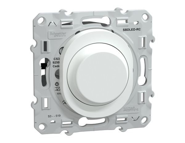 Variateur de lumière universel "Ovalis" blanc - Raccordement 2 fils - Brico Dépôt