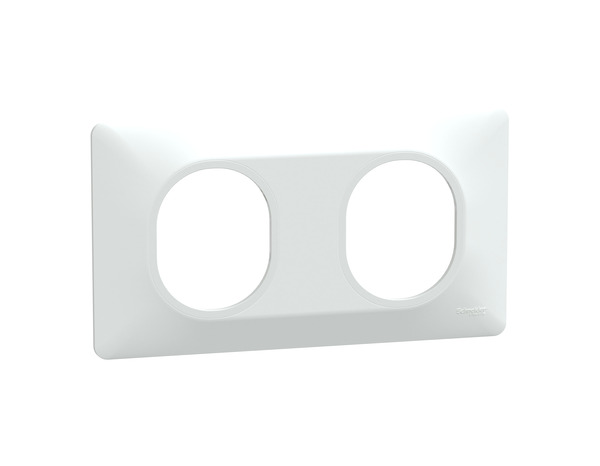 Plaque de finition double "Ovalis" blanc - Installation horizontale - Brico Dépôt