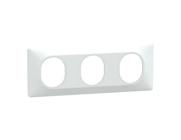 Plaque de finition triple "Ovalis" blanc - Installation horizontale - Brico Dépôt