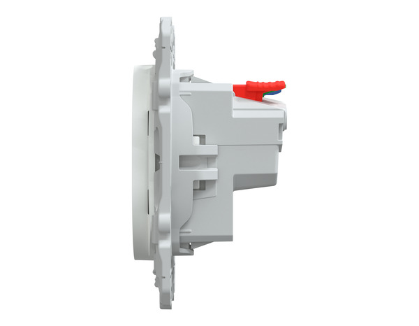 Prise avec terre affleurante "Ovalis" blanc bornes automatiques - 16 A - Brico Dépôt