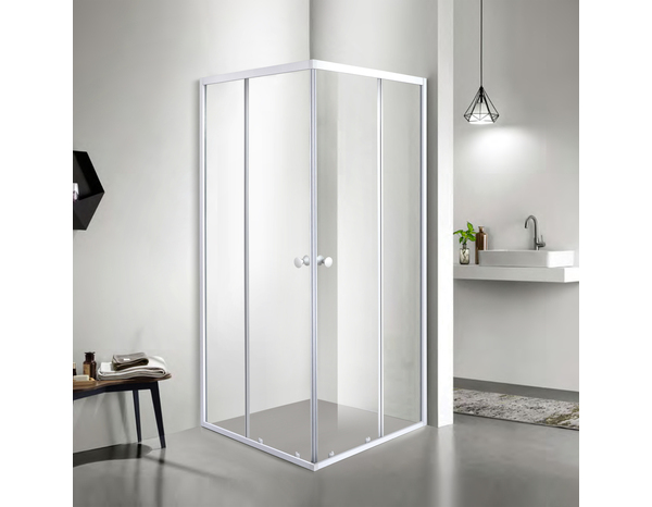 Accès d'angle droit "Garian" l.80 cm en verre transparent - Brico Dépôt