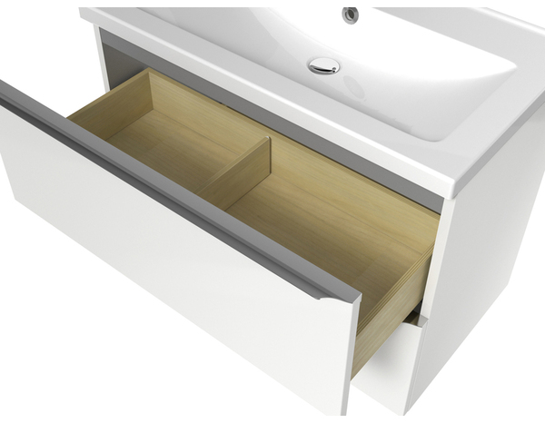 Meuble sous vasque à suspendre blanc Idalie L. 80 x H. 60 x P. 45 cm - Cooke and Lewis - Brico Dépôt