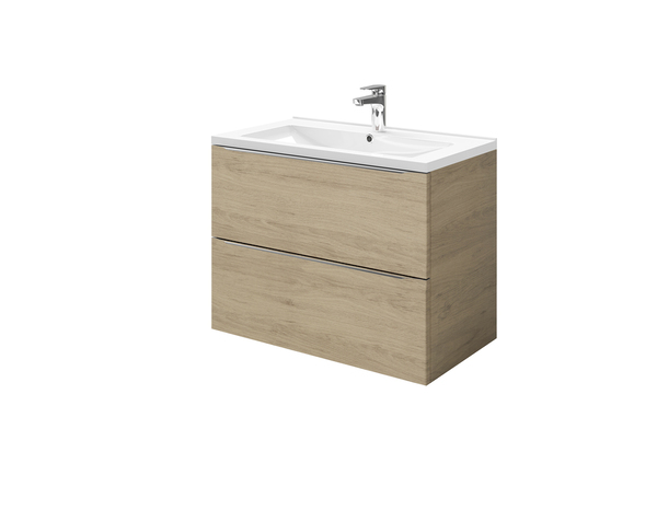 Meuble sous vasque à suspendre chêne Idalie L. 80 x H. 60 x P. 45 cm - Cooke and Lewis - Brico Dépôt