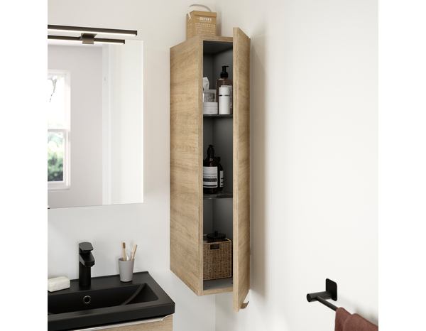 Armoire salle de bains effet chêne "Idalie" L. 20 x H. 90 x P. 36 cm - Cooke and Lewis - Brico Dépôt