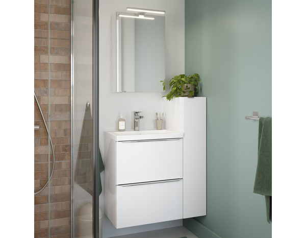 Armoire salle de bains blanc "Idalie" L. 20 x H. 90 x P. 36 cm - Cooke and Lewis - Brico Dépôt